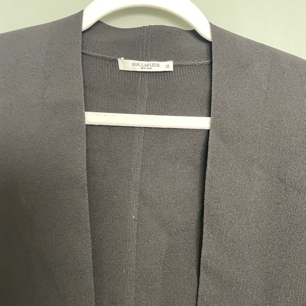 MM Lafleur "Sant Ambroeus" Jardigan Black Cropped Open Front Cardigan Jacket - Picture 4 of 17